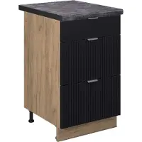 Vicco Fame-Line Keukenonderkast – 50 cm, WB Antraciet Zwart gestreept