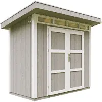 Timbela Tuinhuis van premium kwaliteit, afmetingen 161x294x239 cm, oppervlakte 3 m², met vloer en bitumentegels - M901A - TUNDRAGREY