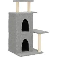 vidaXL Kattenmeubel met sisal krabpalen 97 cm lichtgrijs