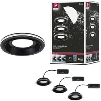 Paulmann Spots , Sormus, Zwart, Badkamer, Kunststof, Modern