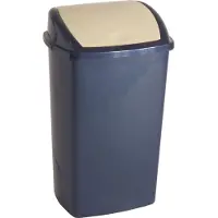 V-Part - Afvalbak met Swing deksel 50 liter - Kunststof - Blauw - Creme