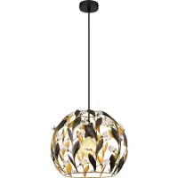 Globo Landelijke Hanglamp Mika Zwart