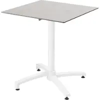 Oviala - Vierkante tuin tafel 70 x 70 cm kantelbaar lichtgrijs gelamineerd - Opéra