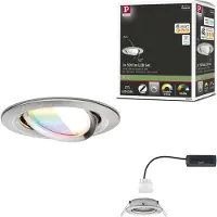 Paulmann 92439 LED-plafondlamp, LED-inbouwlamp LED LED 6 W IJzer (geborsteld)