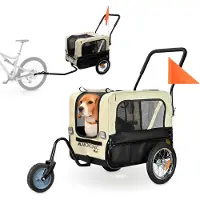 Mobiclinic 2-in-1 hondentransportkar, multifunctioneel, met waterdichte afdekking, draagvermogen 40 kg, materiaal: 600D Oxford, afmetingen: 110x54x94 cm