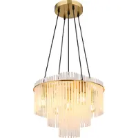 Globo Hanglamp Ø 50cm Gorley Goud Met Witte Glas Staafjes