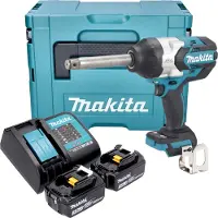 Makita DTW 1005 SFJ accu slagmoersleutel 18 V 1360 Nm 3/4" borstelloos + 2x oplaadbare accu 3.0 Ah + lader + Makpac
