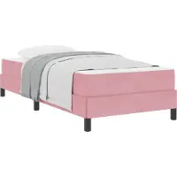 vidaXL Boxspring bed met matras Roze 90 x 200 cm Stof