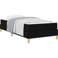 vidaXL Boxspring bed met matras Zwart 90 x 200 cm Stof