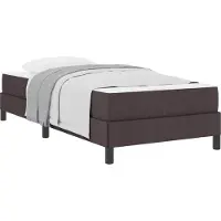 vidaXL Boxspring bed Donkerbruin 90 x 200 cm Stof