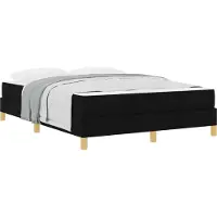 vidaXL Boxspring bed met matras Zwart 160 x 200 cm Stof