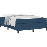 vidaXL Boxspring bed Blauw 160 x 200 cm Stof