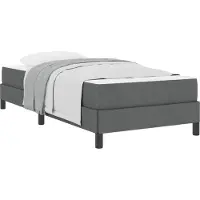 vidaXL Boxspring bed Donkergrijs 100 x 200 cm Stof