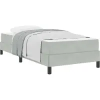 vidaXL Boxspring bed met matras Lichtgrijs 80 x 220 cm Stof
