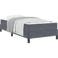 vidaXL Boxspring bed met matras Donkergrijs 100 x 200 cm Stof