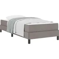 vidaXL Boxspringbed, taupe, 90 x 190 cm, gestoffeerd
