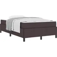 vidaXL Boxspring bed Donkerbruin 120 x 200 cm Stof