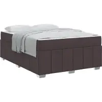 vidaXL Bedframe met matras Donkerbruin 140 x 200 cm Stof