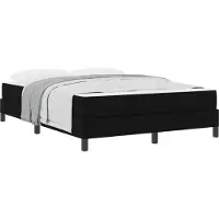 vidaXL Boxspring bed Zwart 140 x 200 cm Stof