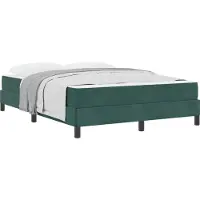 vidaXL boxspringbed met matras, donkergroen, 140 x 190 cm, gestoffeerd