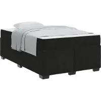 vidaXL Bedframe met matras Zwart 120 x 190 cm Stof