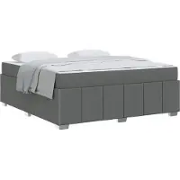 vidaXL Bedframe met matras Donkergrijs 180 x 200 cm Stof