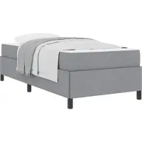 vidaXL Boxspring bed Lichtgrijs 90 x 200 cm Stof