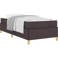 vidaXL Bedframe Donkerbruin 90 x 190 cm Stof