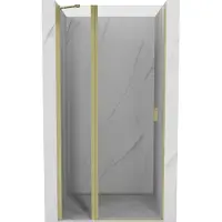 Mexen Mist draaideur-douchedeur 110 , transparant, goud geborsteld - 8A4-110-000-55-00