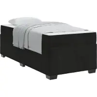 vidaXL Bedframe met matras Zwart 100 x 200 cm Stof