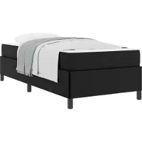 vidaXL Bedframe met matras Zwart 80 x 200 cm Stof