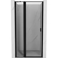 Mexen Mist scharnierende douchedeur links 120 , zwart frame, zwart - 8A4-120-000-70-70-L