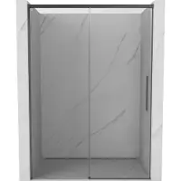 Mexen Rox schuifdouchedeur 160 , transparant, geborsteld gun gray - 8C2-160-000-66-00