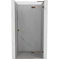 Mexen Lunar L douchedeur scharnierend rechts 85 , transparant, roze goud - 834L-085-000-60-00-P