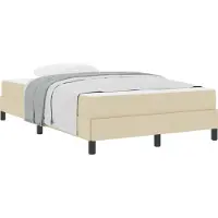 vidaXL Boxspring bed Crème 120 x 190 cm Stof
