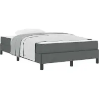 vidaXL Boxspring bed Donkergrijs 120 x 200 cm Stof