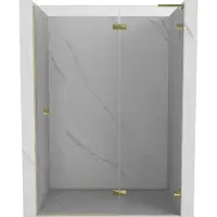 Mexen Lunar L draaideur douchedeur rechts 135 , transparant, goud - 834L-135-000-50-00-P