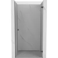 Mexen Lunar-B draaideur voor douche rechts 85 , transparant, geborsteld kanongrijs - 832-085-000-66-00-P