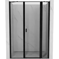 Mexen Mist draaideur douche rechts 140 , zwarte rand, zwart - 8A4-140-001-70-70-P