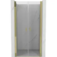 Mexen Mist draaideur douchedeur 100 , transparant, goud - 8A7-100-000-50-00