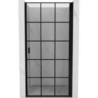 Mexen Mist-B draaideur douchedeur rechts 100 , zwart raster, zwart - 8A2-100-000-70-77-P