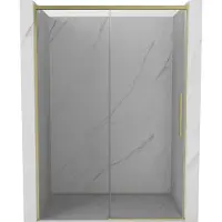 Mexen Rox schuifdouchedeur 145 , transparant, goud geborsteld - 8C2-145-000-55-00