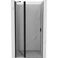 Mexen Mist draaideur douchedeur 75 , transparant, zwart - 8A4-075-000-70-00