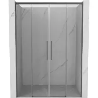 Mexen Rox schuifdouchedeur 140 , transparant, gun metal - 8C2-140-002-95-00