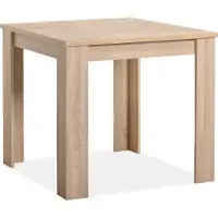 Homestyle4u Eettafel - 80x80 cm - Eetkamertafel - Massief eikenhout - Bruin