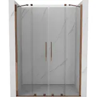 Mexen Velar Duo schuifbare douchedeur 160 , transparant, roze goud - 871-160-000-02-60