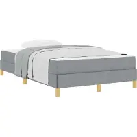 vidaXL Boxspring bed met matras Lichtgrijs 120 x 190 cm Stof