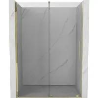 Mexen Velar schuifdouchedeur 160 , transparant, goud - 871-160-000-01-50