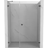 Mexen Lunar-B douchedeur rechts scharnierend 120 , transparant, geborsteld geweergrijs - 832S-120-050-66-00-P