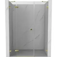 Mexen Lunar douchedeur links 120 , transparant, goud - 834S-120-050-50-00-L